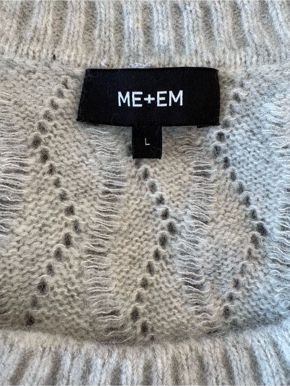 ME+EM Cashmere (75%) Knit Vest grey melange sz L - Picture 3 of 7